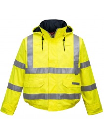 S773 Bizflame Rain Hi-Vis Antistatic FR Bomber Jacket Yellow